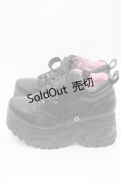 画像2: YOSUKE / 編み上げ厚底シューズ 22.5CM 黒 I-25-10-29-123-PU-SH-SA-ZI