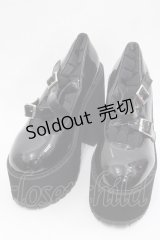 MA*RS / ダブルベルト厚底シューズ SS 黒 I-25-10-29-124-EL-SH-SA-ZI
