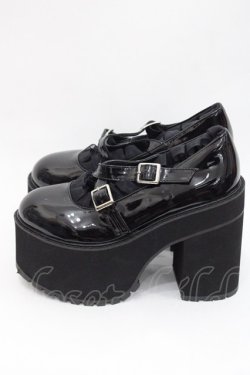 画像2: MA*RS / ダブルベルト厚底シューズ SS 黒 I-25-10-29-124-EL-SH-SA-ZI