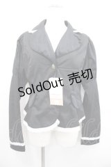 Eri Aino's collaboration / ツイル*ベロアジャケット LL 黒Ｘ白 I-25-10-29-021-LO-JA-SA-ZI