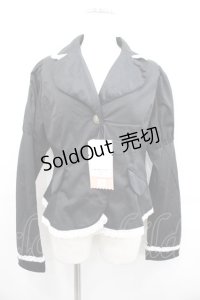 Eri Aino's collaboration / ツイル*ベロアジャケット LL 黒Ｘ白 I-25-10-29-021-LO-JA-SA-ZI