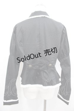 画像2: Eri Aino's collaboration / ツイル*ベロアジャケット LL 黒Ｘ白 I-25-10-29-021-LO-JA-SA-ZI