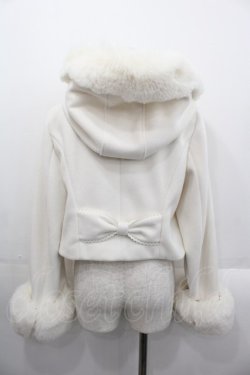 画像2: LIZ LISA / ビジューリボンショートフードコート  白 I-25-10-29-022-LO-CO-SA-ZI