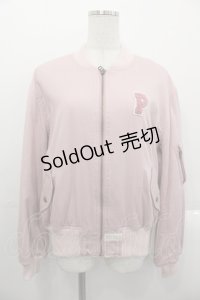 PINK HOUSE / ホワイトローズ刺繍ブルゾン  ピンク I-25-10-29-023-LO-JA-SA-ZI