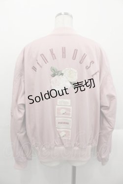 画像2: PINK HOUSE / ホワイトローズ刺繍ブルゾン  ピンク I-25-10-29-023-LO-JA-SA-ZI