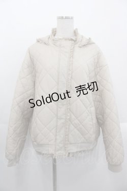 画像1: merry jenny / ナイロンフリルキルティングジャケット  ベージュ I-25-10-29-024-LO-JA-SA-ZI