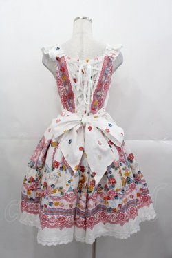 画像2: BABY,THE STARS SHINE BRIGHT / Pastoral Decoration Palette柄ヨークレースジャンパースカート  オフ白 I-25-10-29-026-BA-OP-SA-ZI