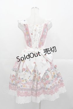 画像2: BABY,THE STARS SHINE BRIGHT / Pastoral Decoration Palette柄ヨークレースジャンパースカート  オフ白 I-25-10-29-026-BA-OP-SA-ZI