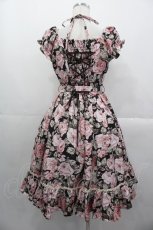 画像2: Victorian maiden / ローズゴブランポリーヌドレスワンピース  ブラック I-25-10-29-027-CL-OP-SA-ZI (2)