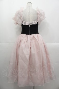 画像2: Selkie / En Pointe Silk Plie Dress S ピンクX黒 I-25-10-29-029-LO-OP-SA-ZI