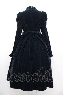 画像2: axes femme kawaii / クラシカルベロアワンピース  ブルーグリーン I-25-10-29-031-AX-OP-SA-ZI