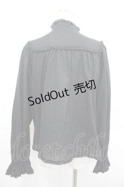 画像2: PINK HOUSE / フリル使いローンブラウス  黒 I-25-10-29-003-LO-BL-SA-ZI