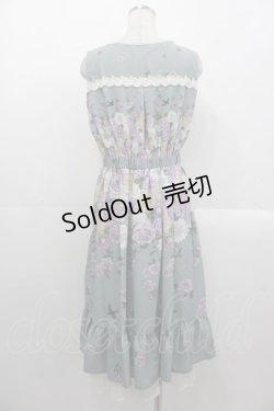 画像2: axes femme / 蔓薔薇柄ノースリワンピース  ミント I-25-10-29-033-AX-OP-SA-ZI