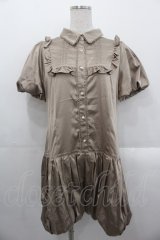 axes femme POETIQUE / バルーンデザインフリルチュニ  ブラウン I-25-10-29-034-AX-OP-SA-ZI