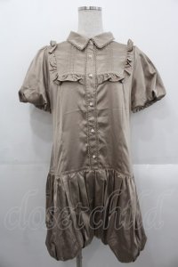 axes femme POETIQUE / バルーンデザインフリルチュニ  ブラウン I-25-10-29-034-AX-OP-SA-ZI