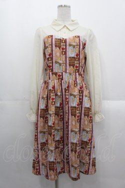 画像1: axes femme POETIQUE / ショコラレジメストライプワンピース  ピンク I-25-10-29-037-AX-OP-SA-ZI