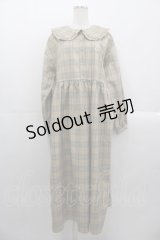 merry jenny / bear刺繍チェックワンピース  ブラウン I-25-10-29-039-LO-OP-SA-ZI