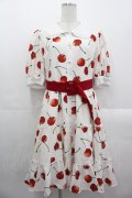 Lolime / CHERRY POP!ワンピース LL アイボリーＸ赤 I-25-10-29-042-LO-OP-SA-ZI