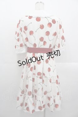 画像2: Lolime / CHERRY POP!ワンピース LL アイボリーＸ赤 I-25-10-29-042-LO-OP-SA-ZI