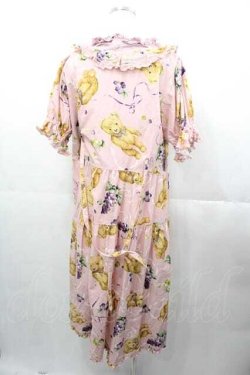 画像2: PINK HOUSE / クマ葡萄プリントミディワンピース  ピンク I-25-11-04-052-LO-OP-SA-ZI