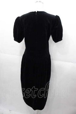 画像2: INGEBORG / 別珍半袖ワンピース  黒 I-25-11-04-054-LO-OP-SA-ZI