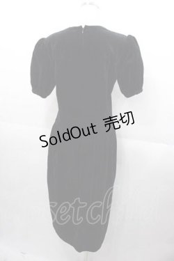 画像2: INGEBORG / 別珍半袖ワンピース  黒 I-25-11-04-054-LO-OP-SA-ZI