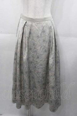 画像1: an another angelus / リリーフラワーサテンタックスカート  グレー I-25-11-04-056-CA-SK-SA-ZI