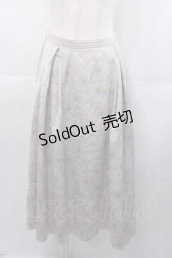 画像1: an another angelus / リリーフラワーサテンタックスカート  グレー I-25-11-04-056-CA-SK-SA-ZI