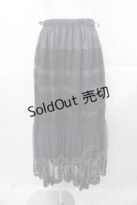 an another angelus / レース使いチュールマーメイドスカート  黒 I-25-11-04-057-CA-SK-SA-ZI