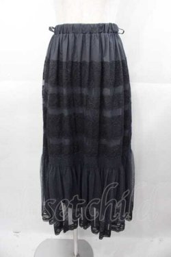 画像1: an another angelus / レース使いチュールマーメイドスカート  黒 I-25-11-04-057-CA-SK-SA-ZI