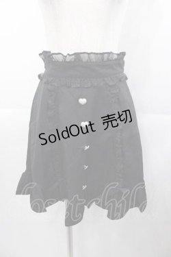 画像1: DearMyLove / オーガンジフリルリボンスカート M 黒Ｘ白 I-25-11-04-058-EL-SK-SA-ZI