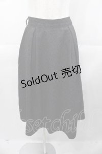 an another angelus / ダマスク柄タックスカート  黒 I-25-11-04-060-CA-SK-SA-ZI