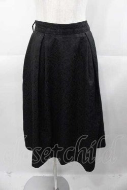 画像1: an another angelus / ダマスク柄タックスカート  黒 I-25-11-04-060-CA-SK-SA-ZI