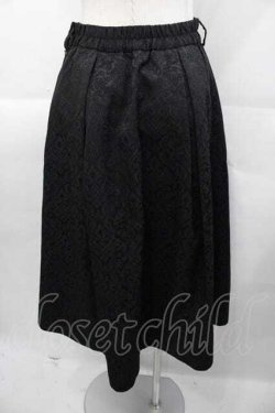 画像2: an another angelus / ダマスク柄タックスカート  黒 I-25-11-04-060-CA-SK-SA-ZI