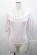 LIZ LISA / チュールセーラー襟半袖ニットトップス  ピンクＸ白 I-25-11-04-007-LO-TO-SA-ZI