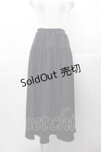 INGEBORG / カットソースカート  ブラック I-25-11-04-066-LO-SK-SA-ZI