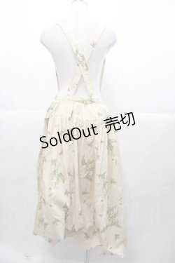 画像2: PINK HOUSE / 鈴蘭&マーガレット柄サス付き前開きスカート  ベージュ I-25-11-04-070-LO-SK-SA-ZI