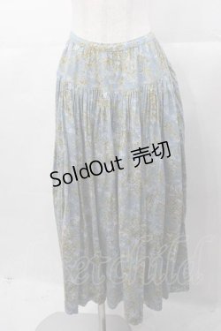 画像1: PINK HOUSE / 勿忘草プリントカットスカート  ブルー I-25-11-04-073-LO-SK-SA-ZI