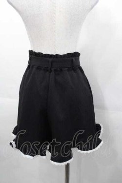 画像2: DearMyLove / パールバックル ショートパンツ  黒Ｘ白 I-25-11-04-077-EL-PA-SA-ZI