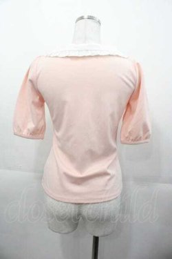 画像2: mon lily / フリル襟半袖トップス  ピンクＸ白 I-25-11-04-008-LO-TO-SA-ZI