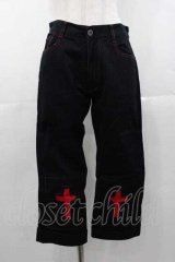 GOTHPUNKその他(買取対象外) / 裾十字架デザインパンツ  黒Ｘ赤 I-25-11-04-079-PU-PA-SA-ZI