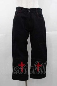 GOTHPUNKその他(買取対象外) / 裾十字架デザインパンツ  黒Ｘ赤 I-25-11-04-079-PU-PA-SA-ZI