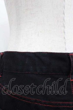 画像3: GOTHPUNKその他(買取対象外) / 裾十字架デザインパンツ  黒Ｘ赤 I-25-11-04-079-PU-PA-SA-ZI