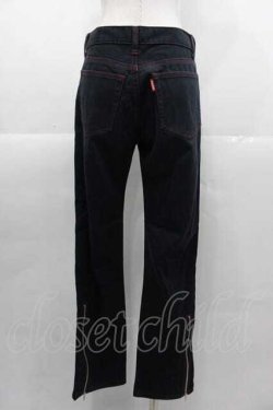 画像2: HERE THERE / サイドスタッズパンツ  黒Ｘ赤Ｘシルバー I-25-11-04-080-PU-PA-SA-ZI