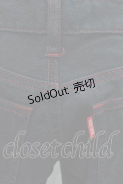 画像3: HERE THERE / サイドスタッズパンツ  黒Ｘ赤Ｘシルバー I-25-11-04-080-PU-PA-SA-ZI