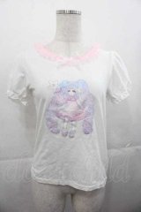 Nile Perch / 魔法少女半袖カットソー  白ＸピンクＸラベンダー I-25-11-04-009-LO-TO-SA-ZI