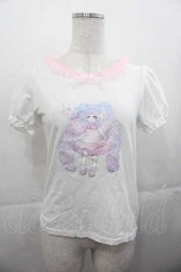 Nile Perch / 魔法少女半袖カットソー  白ＸピンクＸラベンダー I-25-11-04-009-LO-TO-SA-ZI