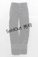 h.ANARCHY / 総柄&編み刺繍パンツ  黒Ｘ赤Ｘグレー I-25-11-04-082-HN-PA-SA-ZI