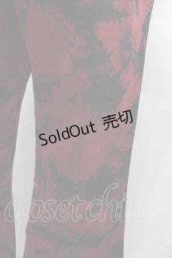画像3: ALGONQUINS / にじみプリントパンツ  赤Ｘ黒 I-25-11-04-084-AL-PA-SA-ZI