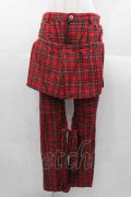 HELL CAT PUNKS / タータンチェックボンテージパンツ M 赤チェック I-25-11-04-085-PU-PA-SA-ZI
